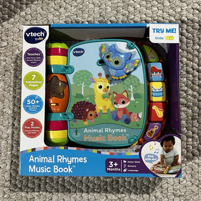 VTech Baby Animal Rhymes Music Book Interactive Learning Toy 3+ Months