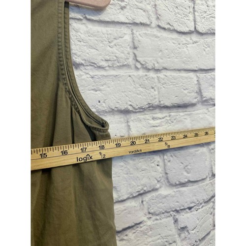 Talbots Damen ärmelloses Midikleid mit Knopfleiste - khaki lässig Baumwolle Größe 16 - Bild 6 von 7