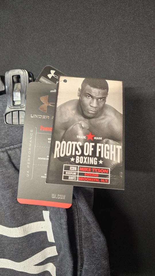 Pantalones Cortos Under Armour X Roots of Fight Boxeo Mike Tyson Polar Gris Oscuro M L XL Foto 4 de 4