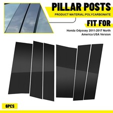 6 Window Pillars Molding Trim Glossy Black For Honda Odyssey 2011 2012-2017 Us