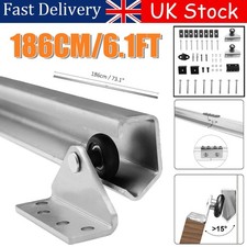 Barn Door Sliding Track Hardware Steel Roller Closet Track System Home Kit 6FT