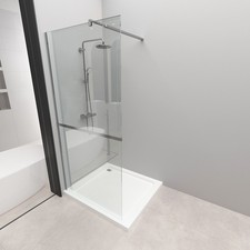 Walk in Shower Enclosure Wet Room Shower Screen 6mm NANO Easy Clean Glass