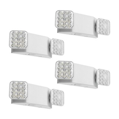 VEVOR 4 Pack Emergency Lights for Business with Battery Backup LED Exit Lighting
