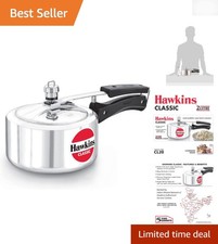 Lightweight 2 Litre Aluminium Pressure Cooker - Electric Stovetop Compatibility