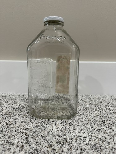 Vintage Tropicana Orangensaft 64 fl. OZ. Glasbehälter (mit Etiketten & Deckel) - Bild 2 von 8