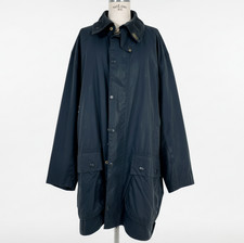 Vintage 90s Barbour border Veste Homme Coupe-Vent Wax Bleu Marine Interne Check