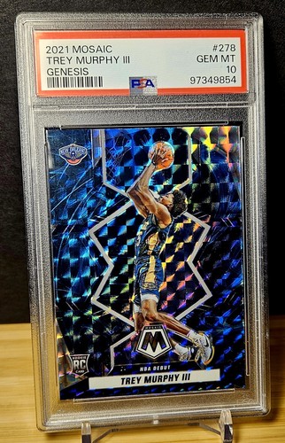 2021 Trey Murphy III Panini Mosaic Genesis Prizm PSA 10 Rookie RC SSP Case Hit! - Bild 4 von 5
