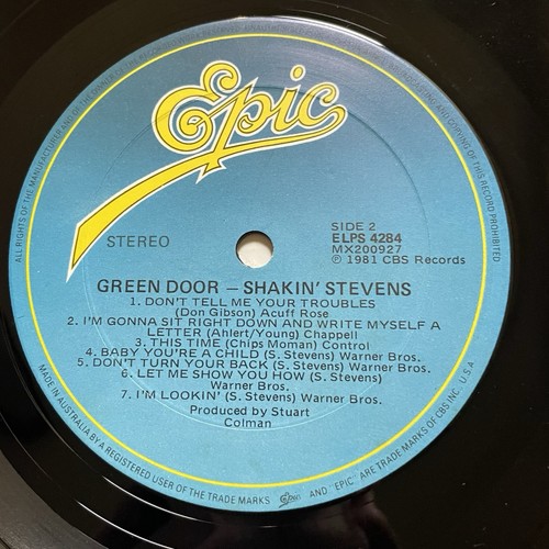Shakin Stevens Green Door Vinyl Record 12” 33 RPM ELPS 4284 epic 1981 - Picture 11 of 24