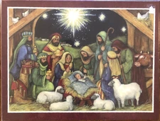 Christmas Family Puzzle Sealed  1000-Piece 29" x 20" Nativity Scene Susan Winget