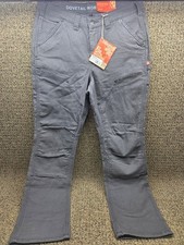 Dovetail Workwear Britt Utility Pantalon Pants Women's 12/30 Gray Canvas NWT
