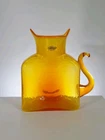 Blenko Cat Water Bottle Pawpaw Limited Edition Art Glass 384
