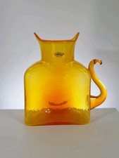 Blenko Cat Water Bottle Pawpaw Limited Edition Art Glass 384