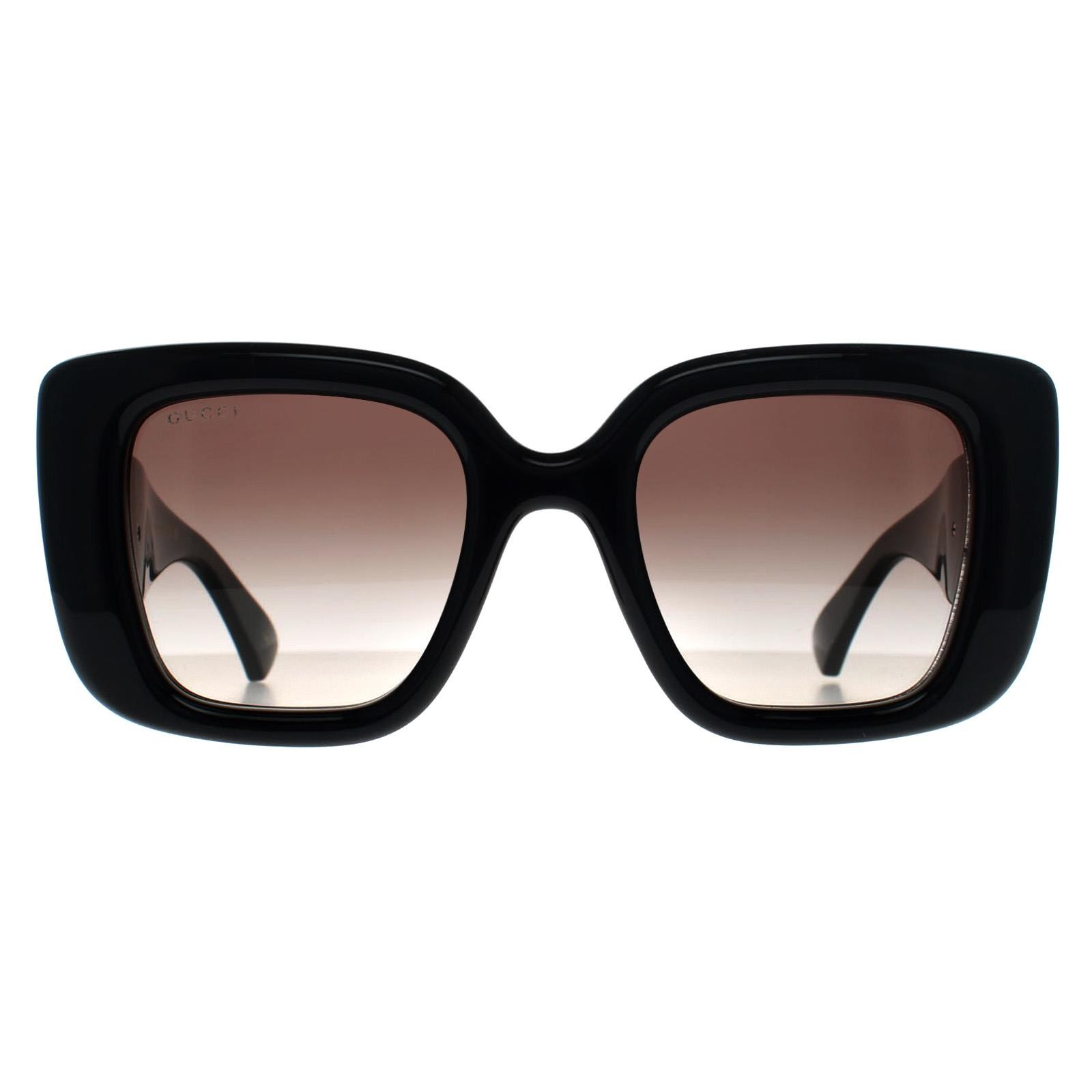 Gucci Sunglasses GG1975S 002 Shiny Black Grey Gradient