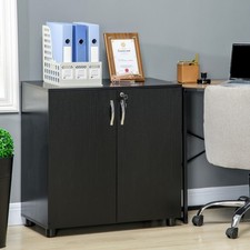 2-Tier Locking Filing Cabinet Office Storage Cabinet with Keys