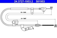 ATE Bremsseil Links FüR Toyota CitroëN Peugeot Aygo B1 C1 107 05-14 46430-0H010