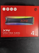 XPG Spectrix S40G 4 TB RGB M.2 NVMe SSD Solid State Drive USA NEW