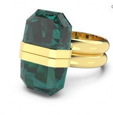Swarovski Lucent ring Magnetic closure Green Rhodium plated Size 50 new + bag💕