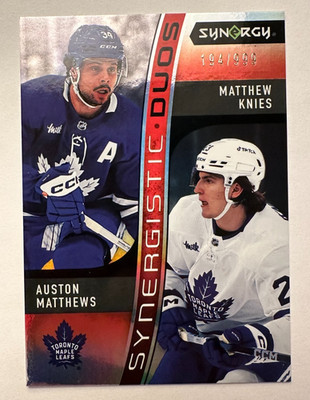 2023-24 Upper Deck Synergy AUSTON MATTHEWS & KNIES Duos insert card /999