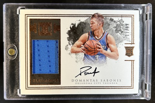 2016-17 Panini Impeccable Domantas Sabonis Jersey Rookie RC Auto #/99 Thunder