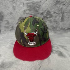 Chicago Bulls Hat Cap Camouflage Red 47 brand Snap Back Adjustable Embroidered