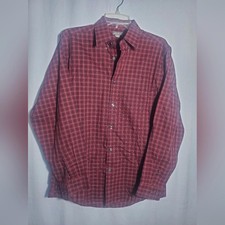  61 NWOT Men  s Plaid Eddie Bauer Button Down Dress Shirt Size Small
