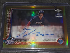 2025 Topps Pro Debut #PD-182 George Wolkow Base Autographs Gold #35/50