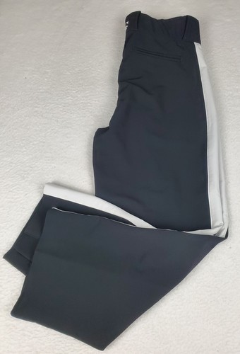 Smitty Black Football Referee Pants 34x29 White Stripes Mens Stretch