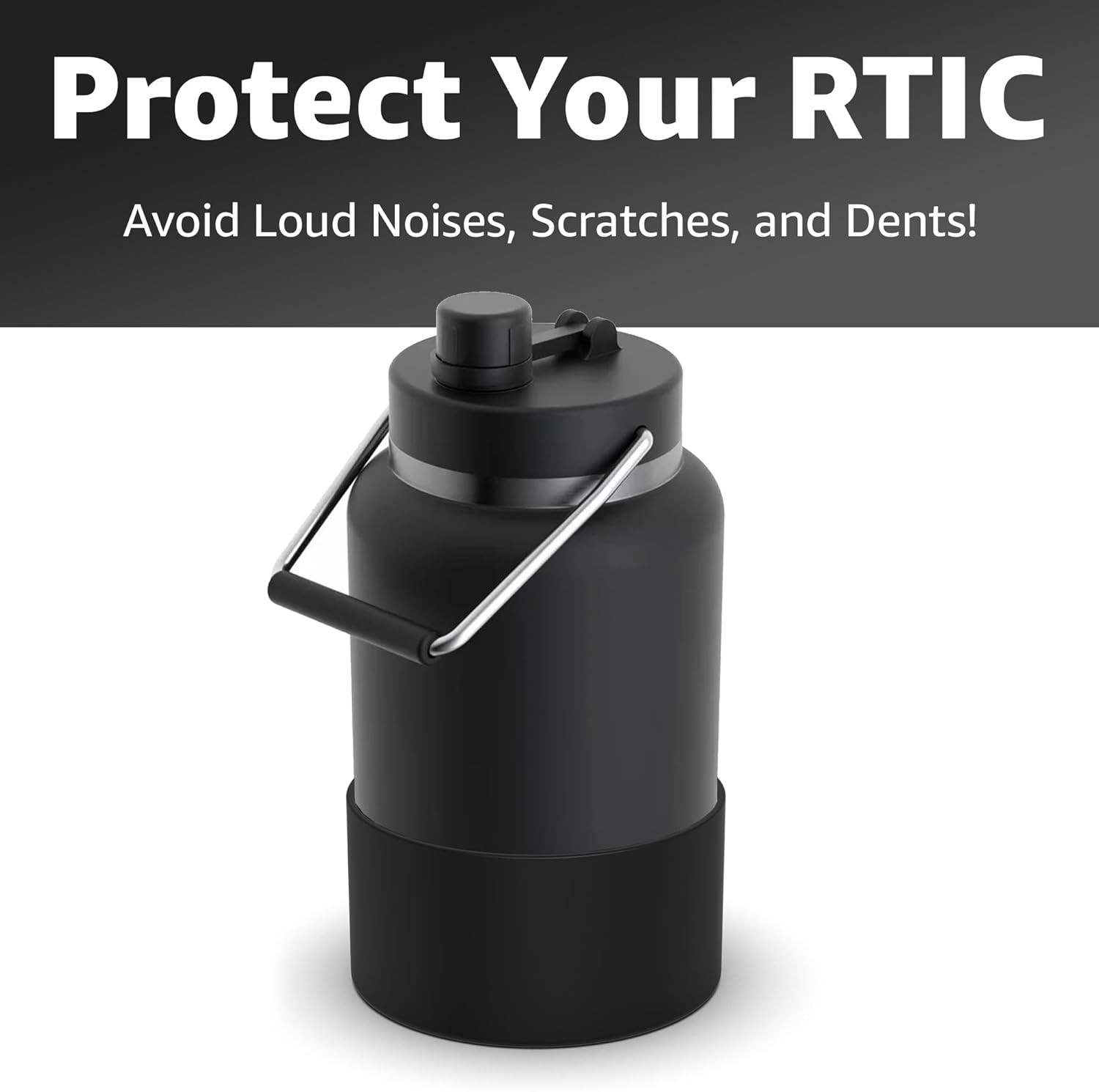 Jmoe USA Boot for RTIC Jug | Silicone Sleeve Half-Gallon, Black, Half-Gallon 