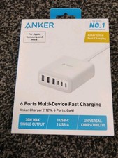 Anker 6-in-1 Desktop Charger 112W Multi-Port Charging Station USB-C Fast Charge