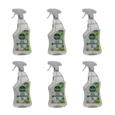 Dettol Surface Cleaning Spray Lime and Mint 750 ML - Pack of 6