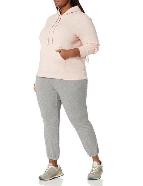 Fleece-Kapuzenpullover Damen XS Hellrosa, Amazon Essentials, ÜBergrößE,-image
