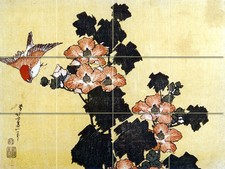 Mural Tumbled Marble Flowers Art Japanese Tile #313