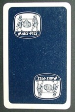 1 x Joker playing card single - Drink Maes Pils Bier Biere Beer AD 411