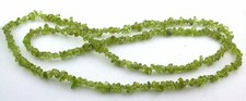 5mm to 9mm Natural Apple Green Peridot Chip Nugget 32" Bead Strand CBS64/21023
