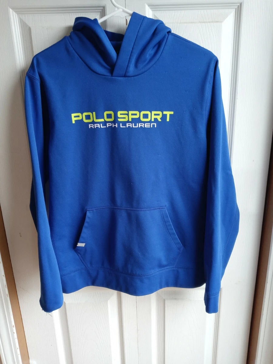 Navy blue and yellow polo clearance hoodie