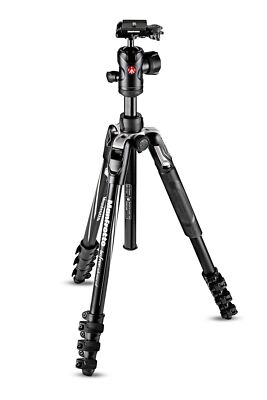 Manfrotto Befree Advanced Travel Al Tripod with Ball Head (Lever Locks, Black)