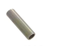 LOT OF 2:  2-1/2” length All Thread Steel Lamp Pipe Nipples 1/8IPS (3/8") parts