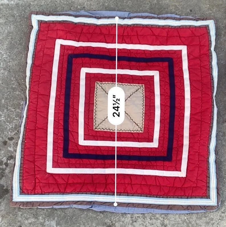 POTTERY BARN KIDS RED SHAMS WHITE SQUARE Pillowcase bedding sofa Cotton Set Of 2 - Image 3 of 4