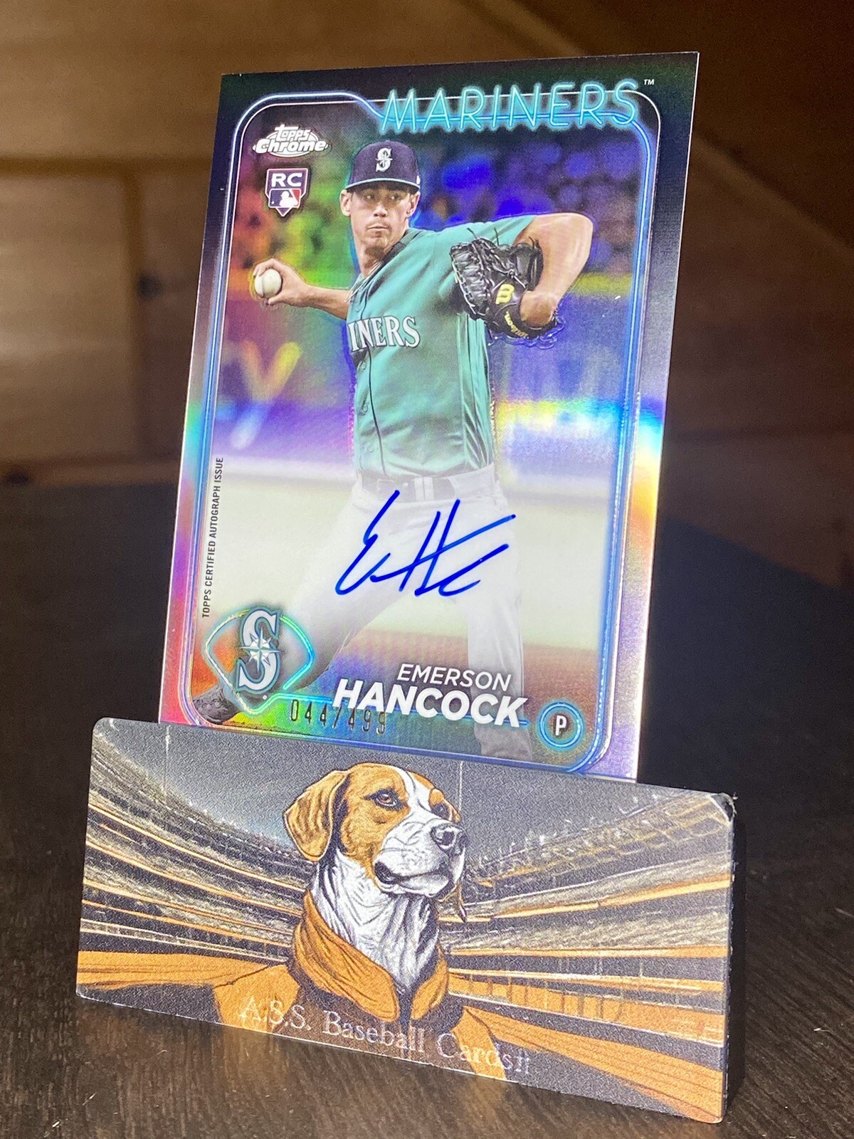 2024 Topps Chrome - Rookie Autographs Refractor #RA-EH Emerson Hancock 044/499