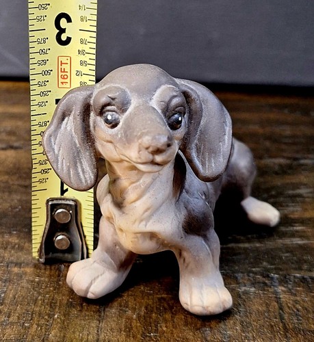 2 Vintage MSR Imports Dachshund Weiner Dog 4" Porcelain Ceramic Figurines  - Picture 13 of 17