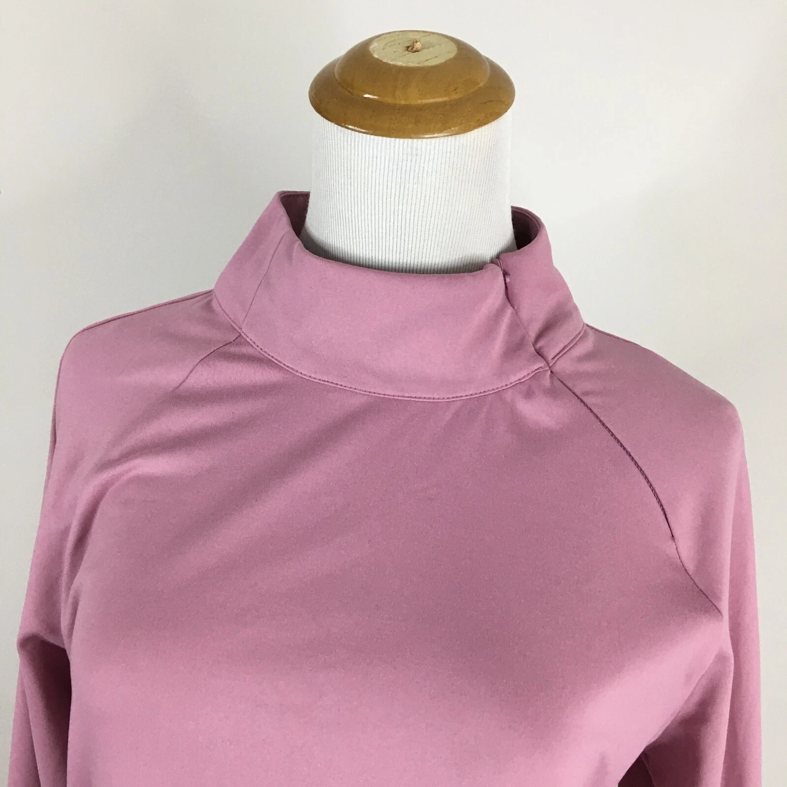 yogalicious zip pocket mock neck pullover shirt