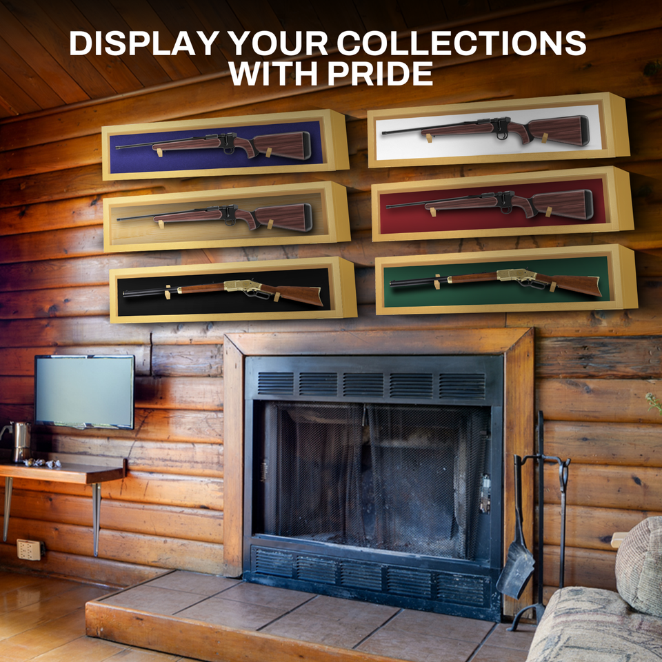 Single Rifle Table Rack 1 Single Rifle Gun Cabinet Display Case Wall Rack Replica Airsoft Civil ...