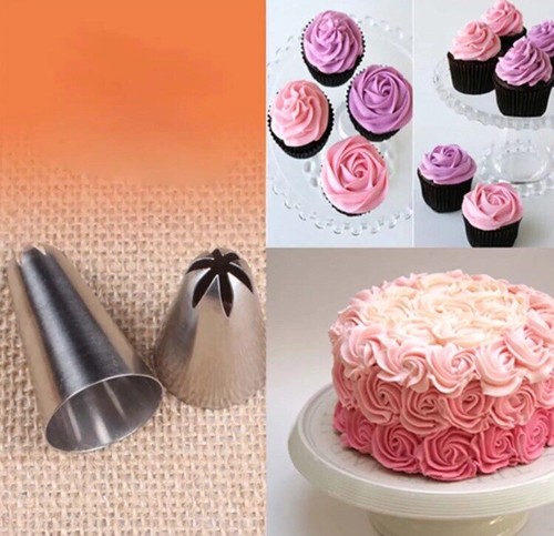 SIRINGA PER DOLCI PASTICCERIA CON 6 BECCUCCI IN ACCIAIO DECORAZIONE TORTA PANNA - Foto 7 di 10
