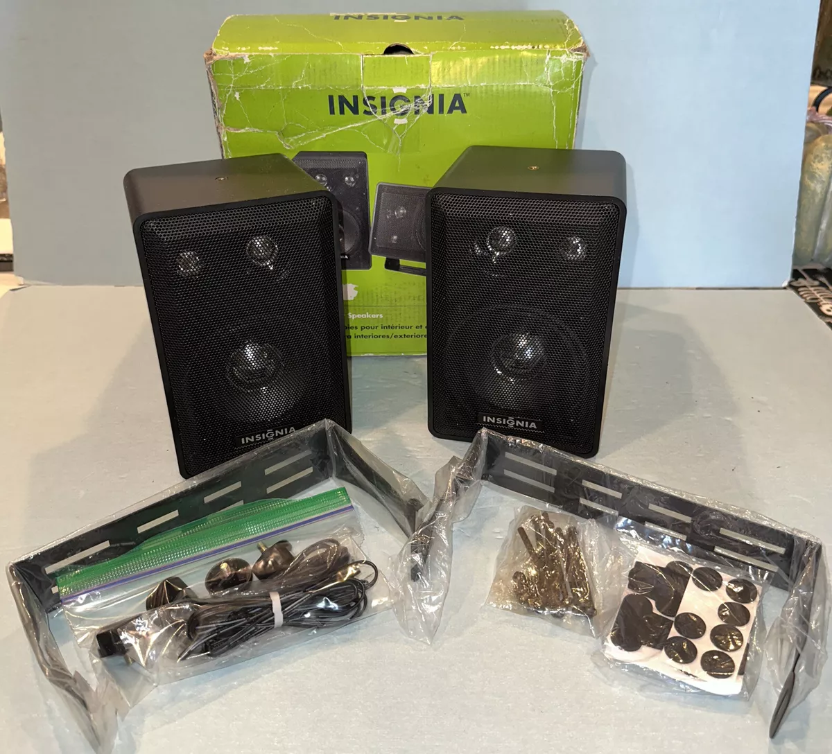 Insignia 3 way indoor outdoor speakers sales