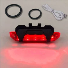 LED USB Rechargeable Bike Tail Light Bicycle Safety Cycling Warning Rear Lamp