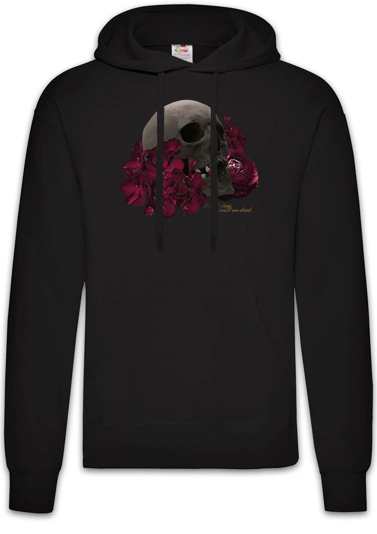 Flower Skull Hoodie Pullover Blumen Flowers Death Tattoo Artist Tattooist