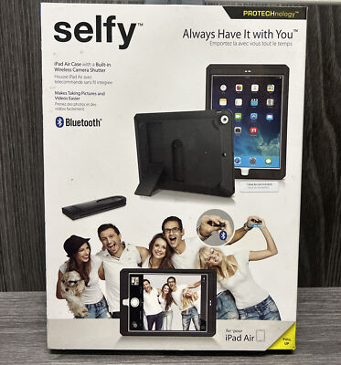 iLuv Selfie Wireless Bluetooth Camera Remote Stick Cover Case for Apple iPad Air