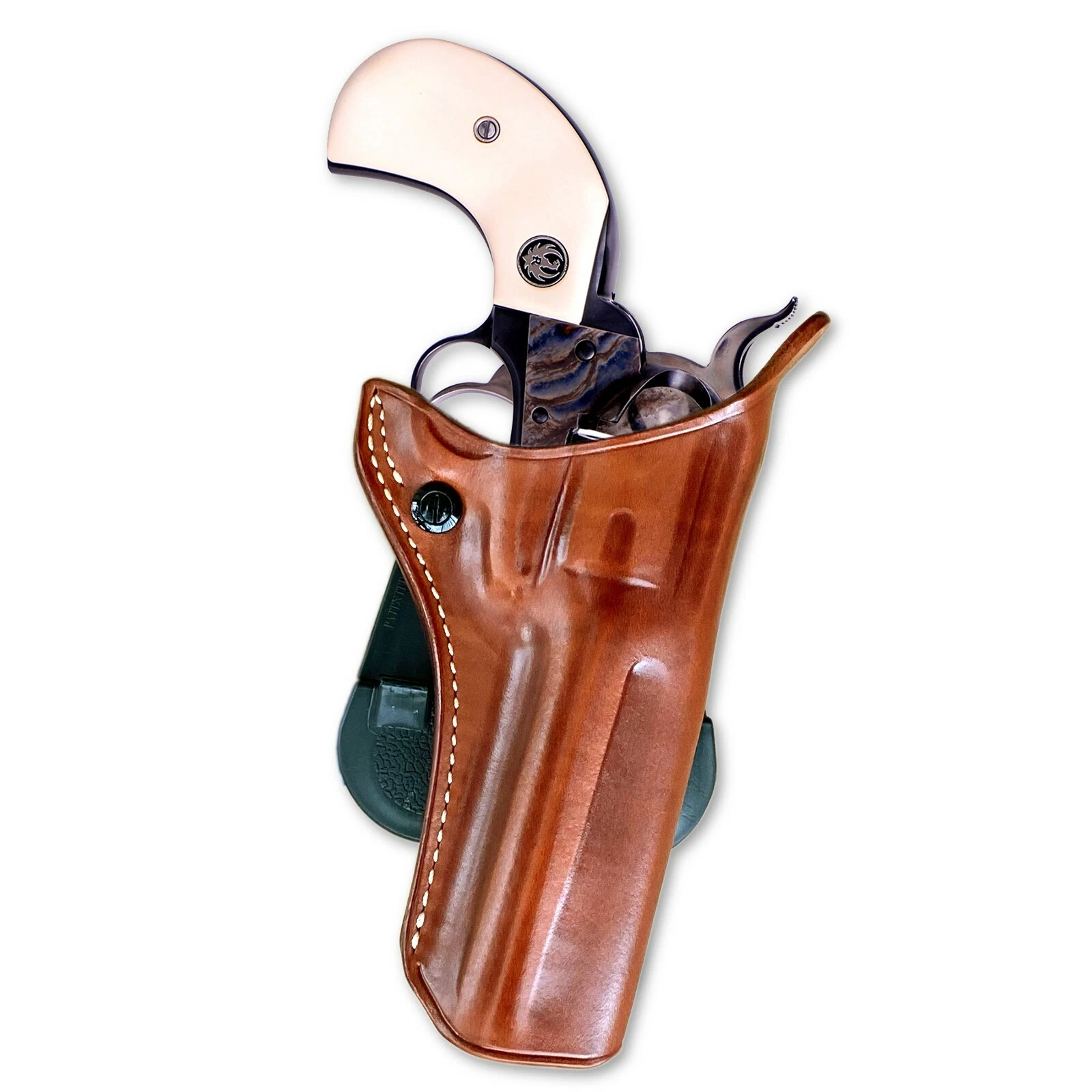 Leather OWB Paddle Holster Fits, Ruger Vaquero 357 Mag 3.75'' Barrel R/H #1830# - Picture 1 of 9
