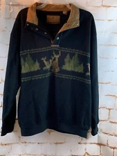 Hunter Brand Legendary's Whitetails Original Deer Gear Pullover Sz Large Cotton