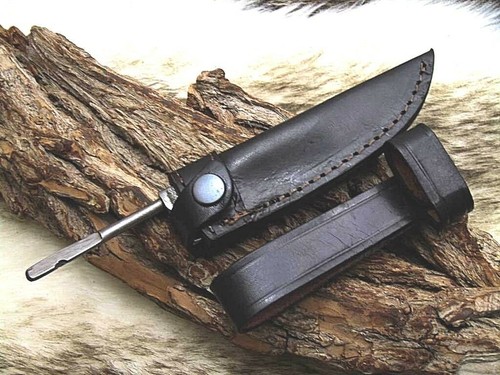 Damast Klingen Bayerische Nicker handgeschmiedet mit Kropf+Scheide 4168 - Bild 6 von 12